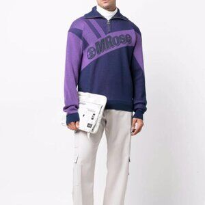BNWT AW21 MARTINE ROSE ZIPPED LOGO KNIT SWEATER S